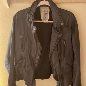 Free People Leather Moto Jacket